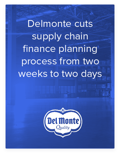 德尔蒙特将供应链财务规划流程从两周缩短到两天。