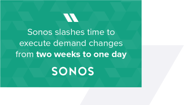 Sonos将执行需求变化的时间从两周缩短到一天。